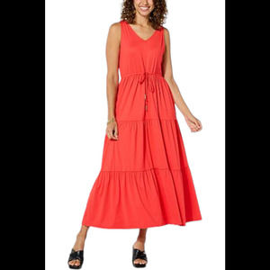 C Wonder by Christian Siriano Tiered Maxi Dress Poppy - Petite